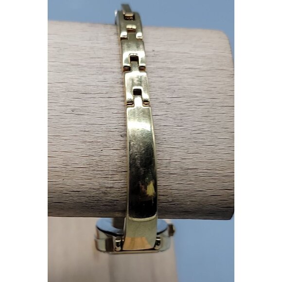 Peugeot Ladies Watch Quartz 21mm MOP Swarovski Crystal Dial 5.5" Gold Tone 7005 - Picture 3 of 12